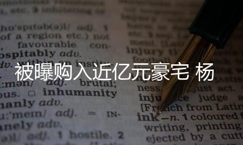 被曝辟谣我购入格都房资元豪杨迪没有连购宅 近亿